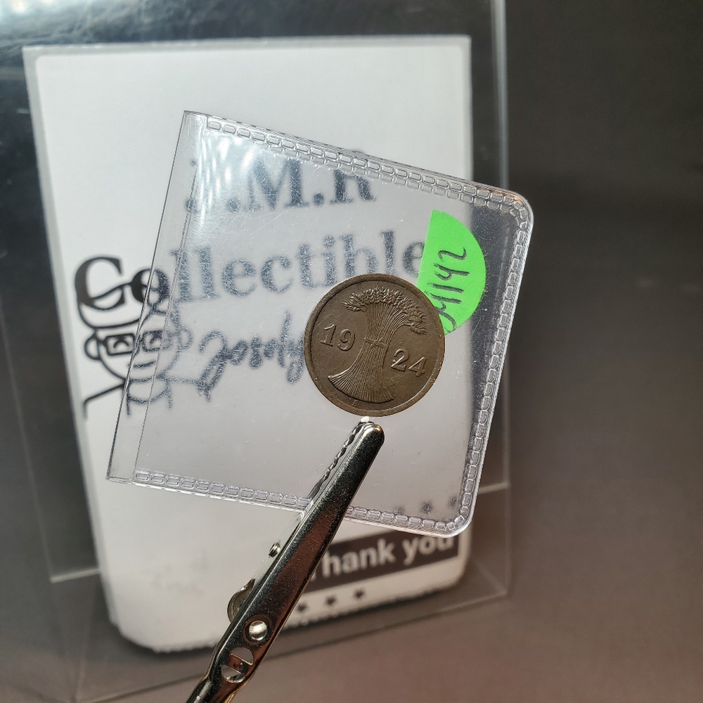 1924  ~ German Bronze ~ 2  Reichspfennig KM#31 ~ Germany Pfenning